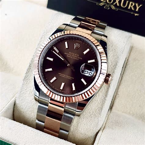 datejust rose gold chocolate